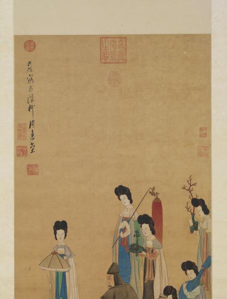 明陳洪綬撫琴圖　軸