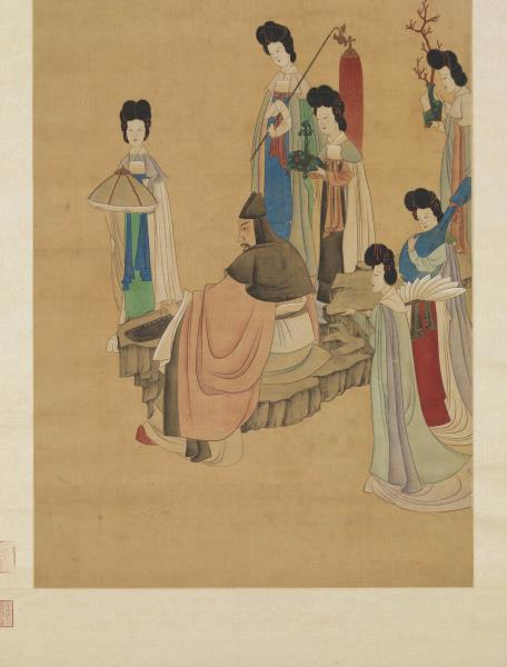 明陳洪綬撫琴圖　軸