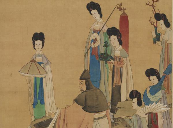 明陳洪綬撫琴圖　軸