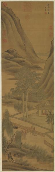 明宋懋晉碧梧降暑　軸