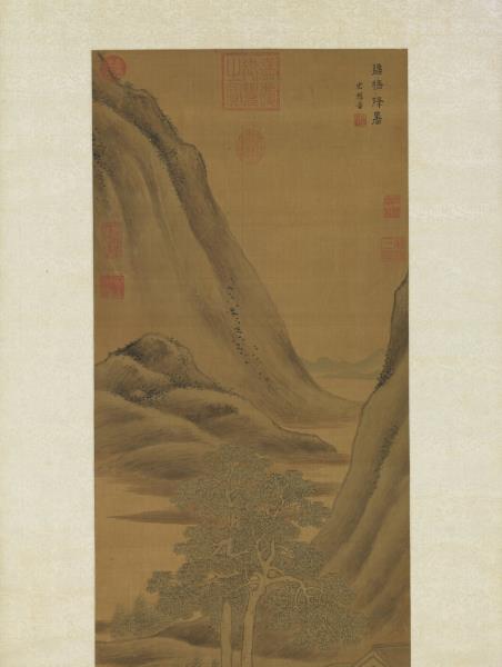 明宋懋晉碧梧降暑　軸