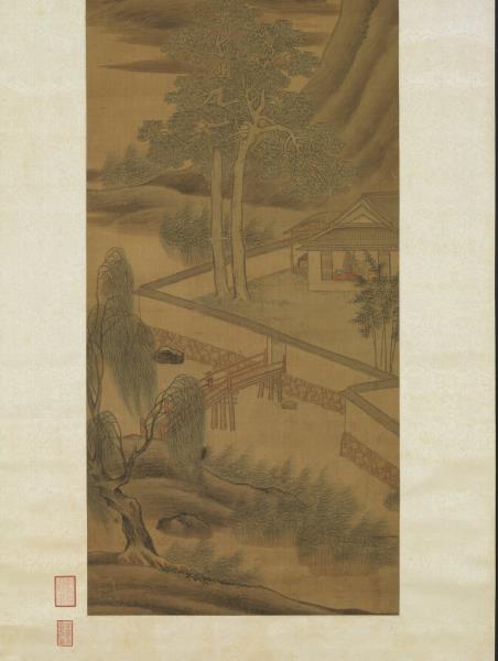 明宋懋晉碧梧降暑　軸