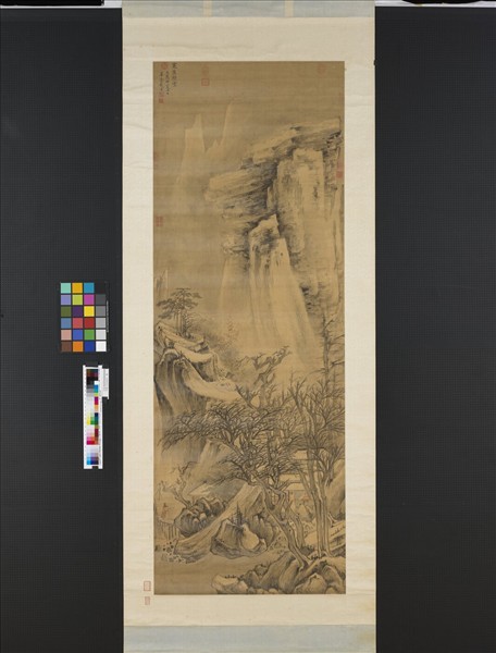 明趙左寒崖積雪　軸