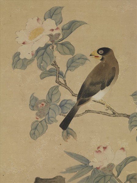 明趙壽花鳥　軸