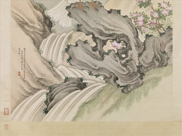 清楊大章畫白鷹　軸