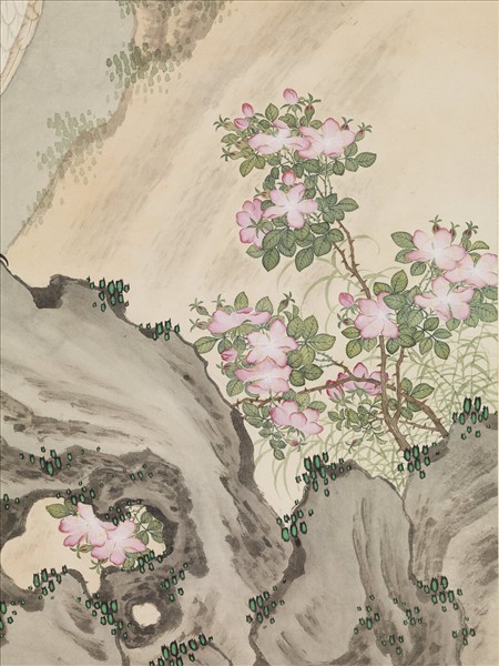 清楊大章畫白鷹　軸