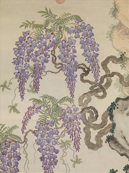 清楊大章畫白鷹　軸