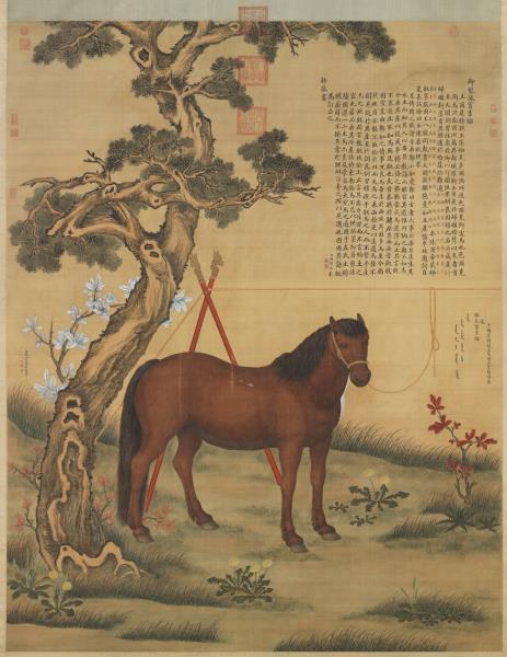 清艾啟蒙畫寶吉騮圖　軸