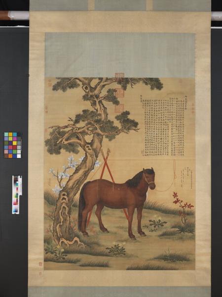 清艾啟蒙畫寶吉騮圖　軸