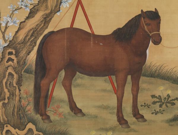 清艾啟蒙畫寶吉騮圖　軸