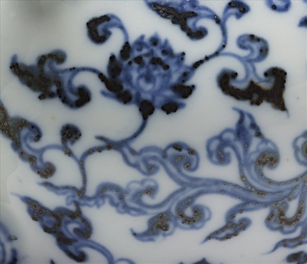 青花鳳凰紋三繫茶壺