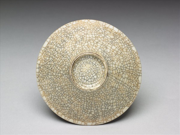 仿哥釉描紅魚紋杯