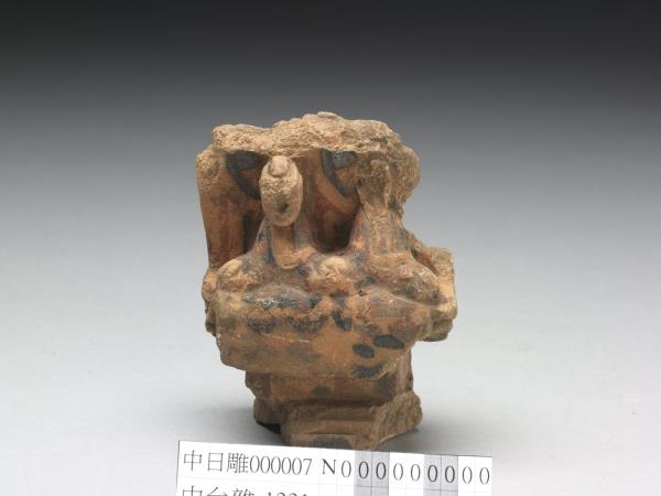 二佛並坐彩繪石像