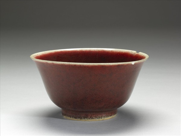 寶石紅釉碗