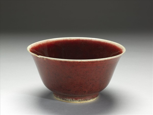 寶石紅釉碗