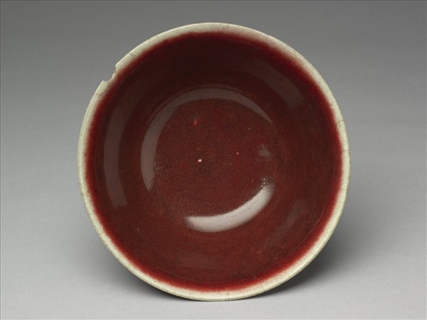 寶石紅釉碗