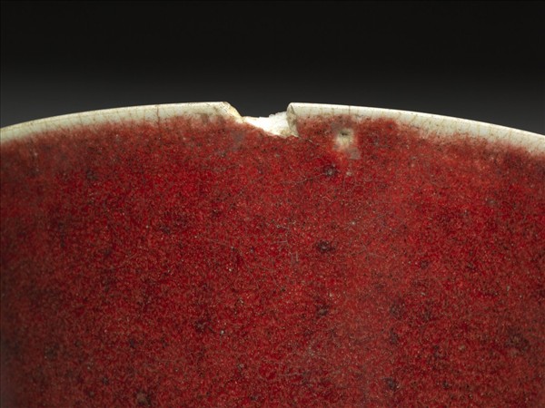 寶石紅釉碗