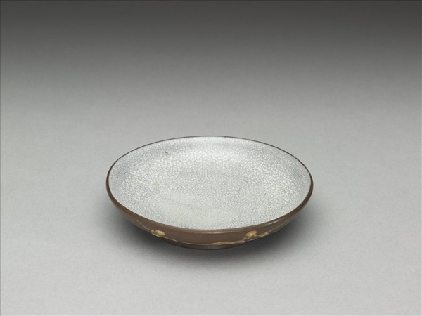 紫砂泥繪梅花紋碟