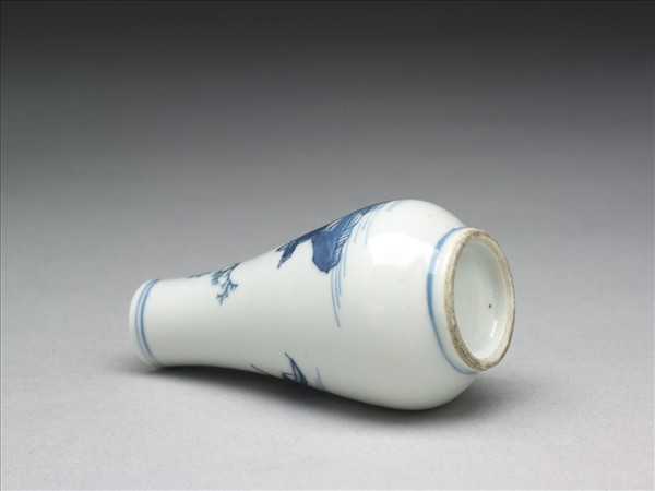 青花釉裡紅人物圖瓶