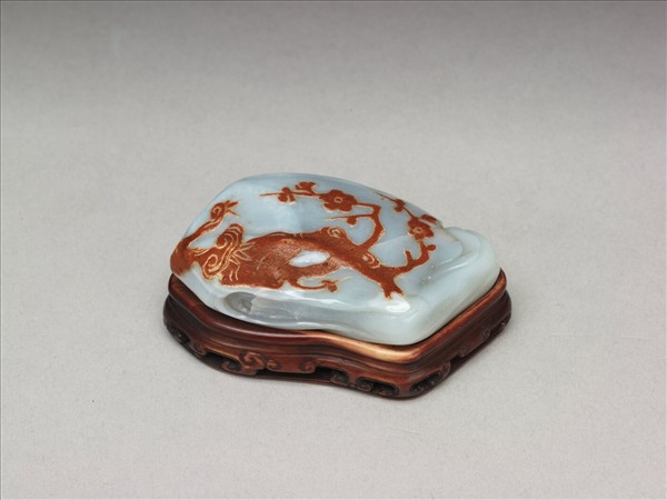 套料雕梅花書鎮