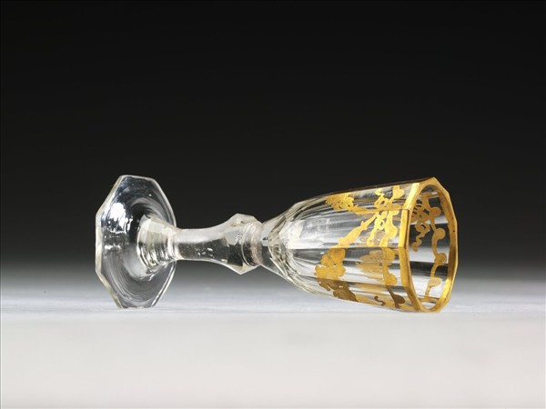 西洋玻璃描金高足杯