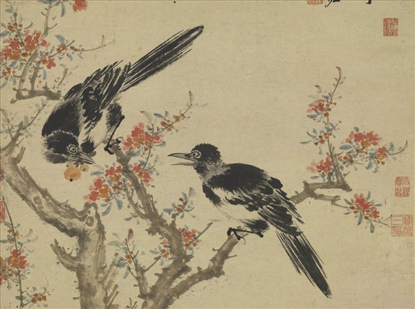 明袁尚統天中得喜　軸