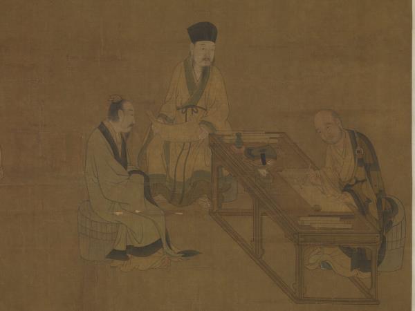 宋劉松年攆茶圖　軸