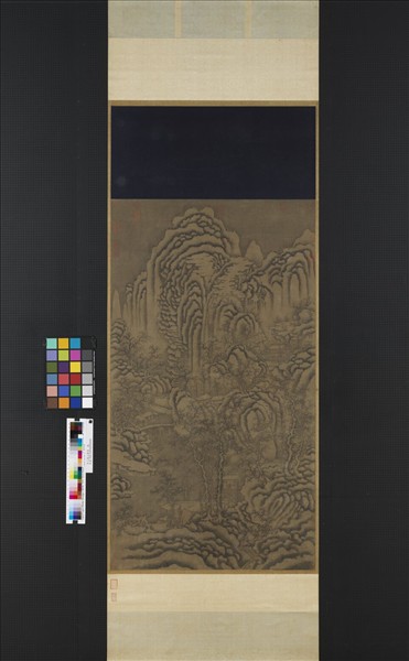 宋人萬山積雪　軸