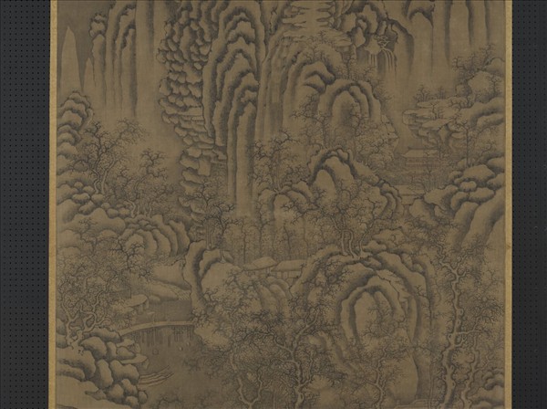 宋人萬山積雪　軸