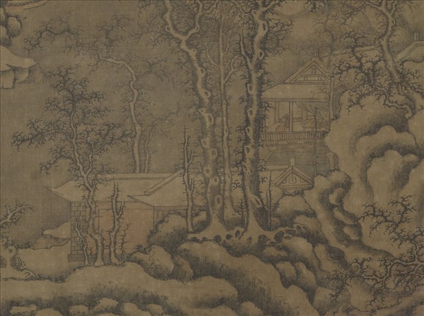 宋人萬山積雪　軸