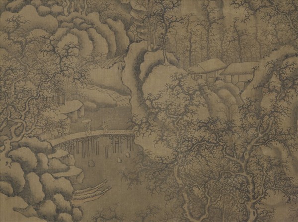 宋人萬山積雪　軸