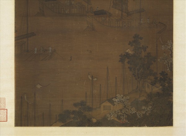 宋人運糧圖　軸