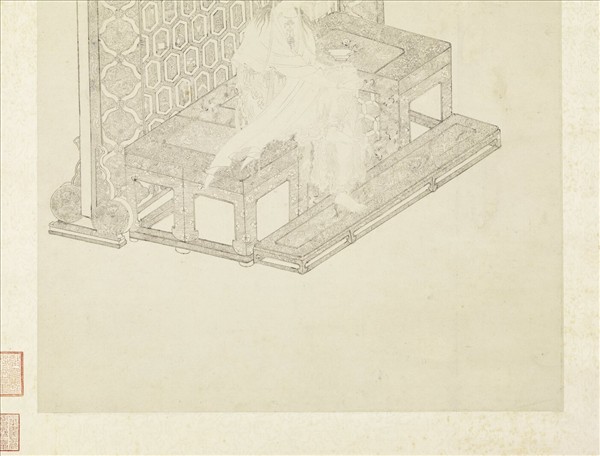 宋人白描大士像　軸