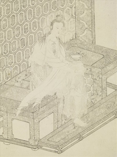 宋人白描大士像　軸