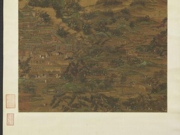 宋人畫杜甫麗人行　軸