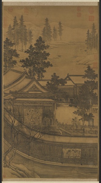 宋人畫南唐耿先生煉雪圖　軸