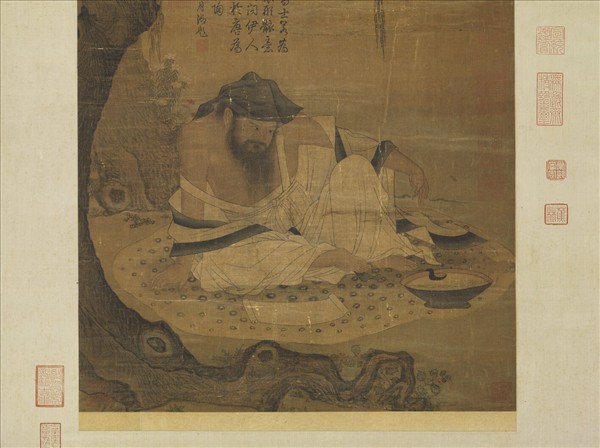 宋人柳陰高士圖　軸