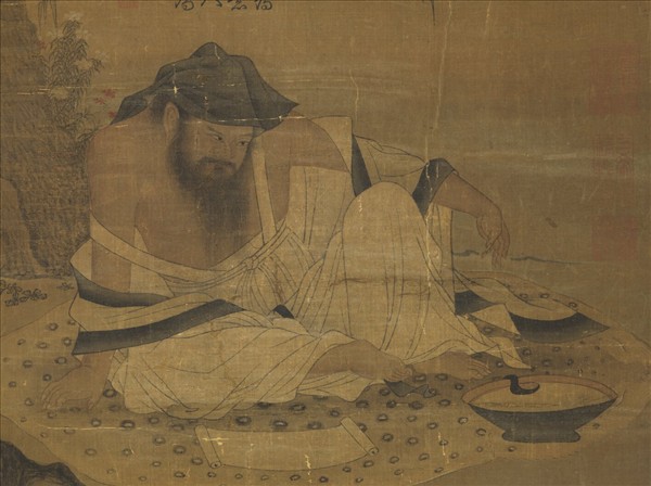 宋人柳陰高士圖　軸