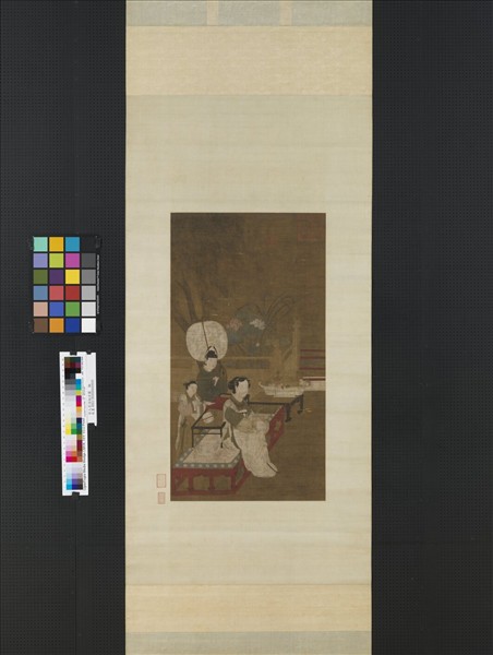 宋人宮沼納涼圖　軸