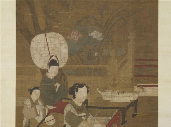 宋人宮沼納涼圖　軸