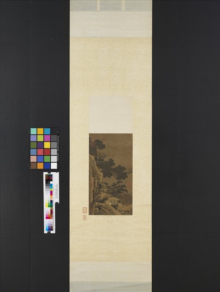 宋人晴牕展卷圖　軸