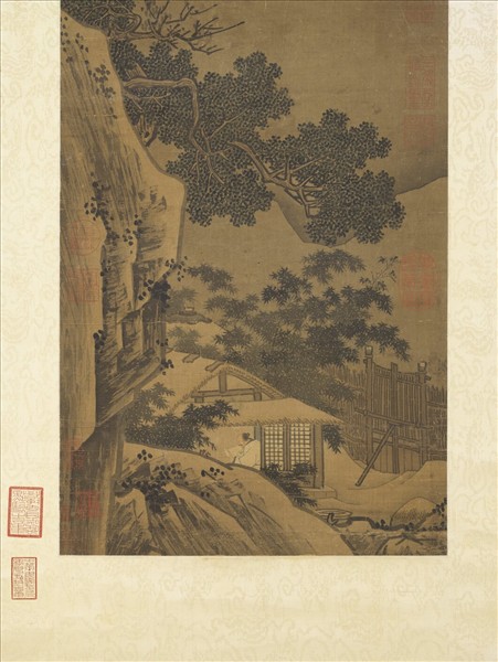 宋人晴牕展卷圖　軸