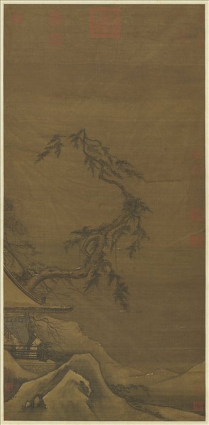 宋人觀梅圖　軸