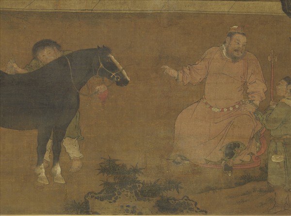 宋人洗馬圖　軸