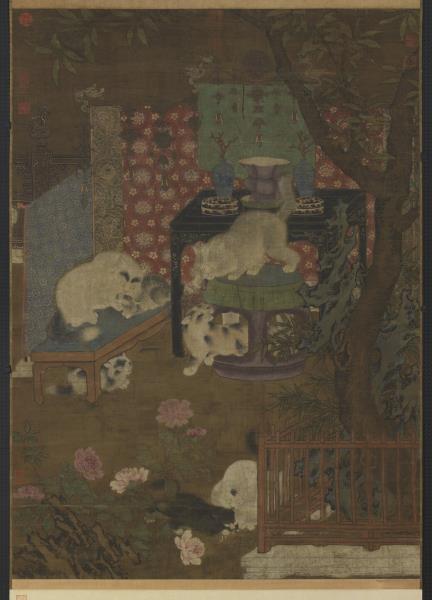宋人戲貓圖　軸