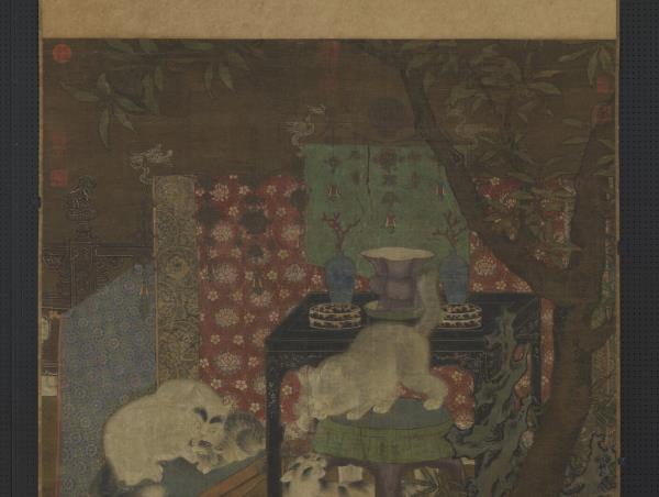 宋人戲貓圖　軸