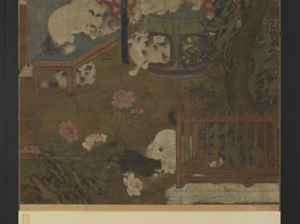 宋人戲貓圖　軸