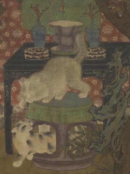 宋人戲貓圖　軸