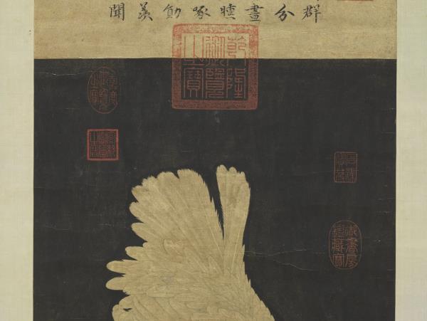 宋人畫子母雞圖　軸