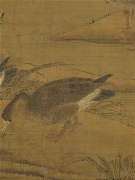 宋人寒塘群雁圖　軸